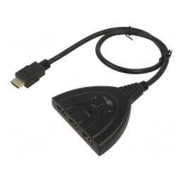 Switch HDMI HDCP 1.4 0.55m Negru 3 Porturi | Electronic-mag.ro | Componente Electronice