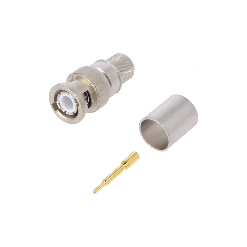 Mufă BNC Tată 50Ω RG213 Crimp PTFE Aurit | Electronic-mag.ro | Componente Electronice