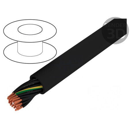Cablu Neecranat JZ-500-BK 25G1mm2 300V/500V Negru | Electronic-mag.ro | Componente Electronice
