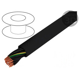 Cablu Neecranat JZ-500-BK 25G1mm2 300V/500V Negru | Electronic-mag.ro | Componente Electronice