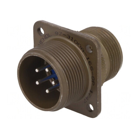 Conector Circular 16S 97 Aluminiu Oliv | Electronic-mag.ro | Componente Electronice