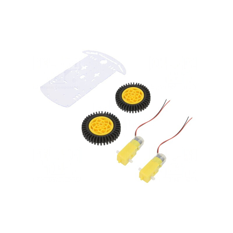 Şasiu cu 3 Roţi și 2 Motoare 4.5-6VDC | Electronic-mag.ro | Componente Electronice Şasiu cu 3 Roţi și 2 Motoare 4.5-6VDC | Electronic-mag.ro | Componente Electronice