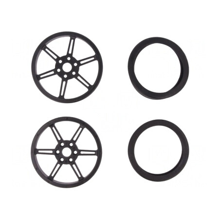 Ax neagră cu crestătură D, Ø 80mm, W 10mm | Electronic-mag.ro | Componente Electronice