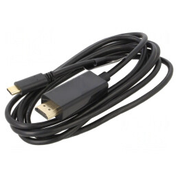 Adaptor HDMI 1.4 USB 3.1 USB C 2m Negru | Electronic-mag.ro | Componente Electronice