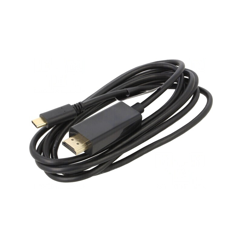 Adaptor HDMI 1.4 USB 3.1 USB C 2m Negru | Electronic-mag.ro | Componente Electronice