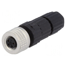 Conector M8 Mamă 4 PIN Drept Pe Cablu Mufă E 4A Filet M8 | Electronic-mag.ro | Componente Electronice