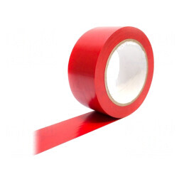Bandă de marcare roșie autoadezivă 33m x 50mm | Electronic-mag.ro | Componente Electronice