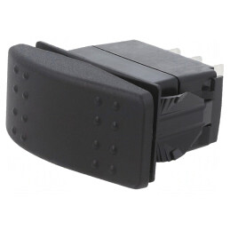 Rocker Switch SP3T 20A 14VDC Black IP56