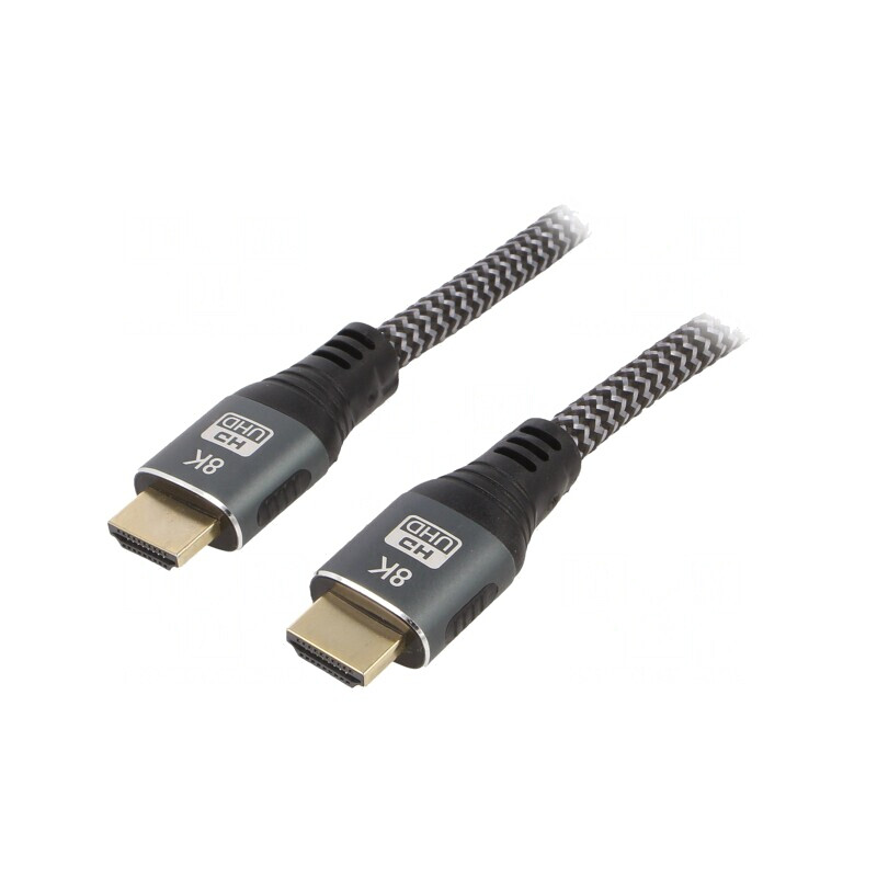 Cablu HDMI 2.1 Textil 3m Negru | Electronic-mag.ro | Componente Electronice