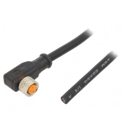 Cablu Conectare M8 PIN 3 Unghi 2m PVC | Electronic-mag.ro | Componente Electronice