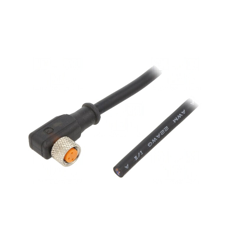 Cablu Conectare M8 PIN 3 Unghi 2m PVC | Electronic-mag.ro | Componente Electronice