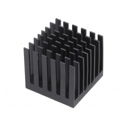 Radiator extrudat aripioare BGA negru 27x27mm | Electronic-mag.ro | Componente Electronice