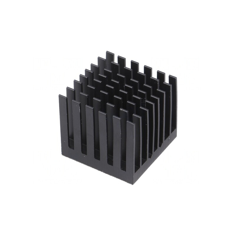 Radiator extrudat aripioare BGA negru 27x27mm | Electronic-mag.ro | Componente Electronice