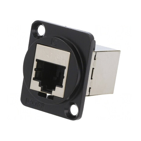 Adaptor FT Cat 6a Ecranat 8P8C Metal 19x24mm | Electronic-mag.ro | Componente Electronice