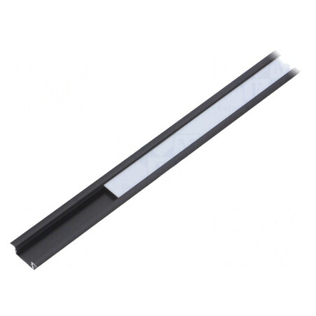 Profil aluminiu negru 1m pentru module LED | Electronic-mag.ro | Componente Electronice