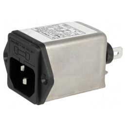 Conector de Alimentare AC Soclu Tată 6A 250V 0,7mH | Electronic-mag.ro | Componente Electronice