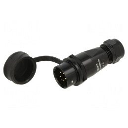 Mufă SA16 tată 5 PIN IP67 5-8mm 5A 500V | Electronic-mag.ro | Componente Electronice