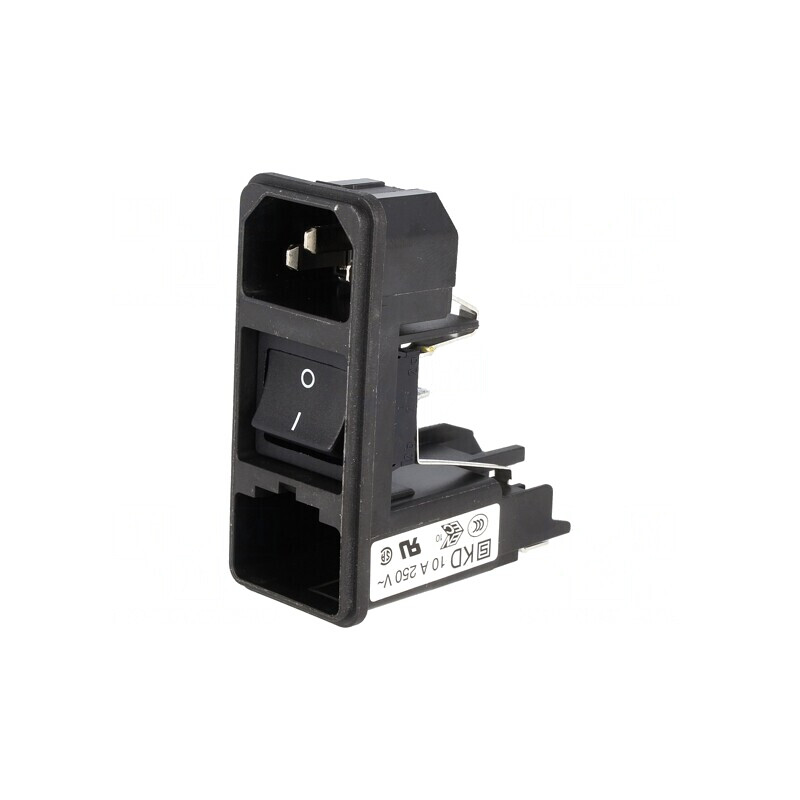 Conector Alimentare AC 10A 250V IEC 60320 KD | Electronic-mag.ro | Componente Electronice