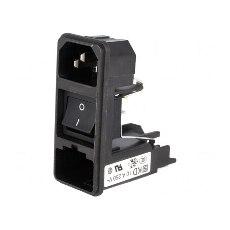 Conector Alimentare AC 10A 250V IEC 60320 KD | Electronic-mag.ro | Componente Electronice