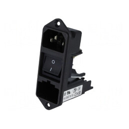 Conector Alimentare AC 10A 250V IEC 60320 KD14.1101.151 | Electronic-mag.ro | Componente Electronice