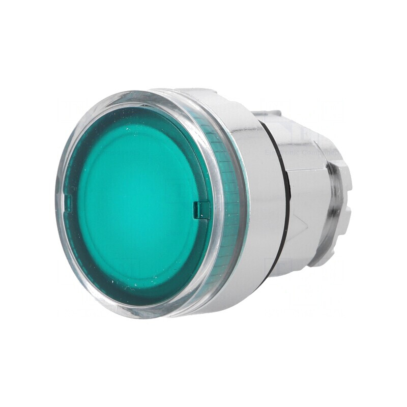 Comutator acționat prin apăsare 22mm verde | Electronic-mag.ro | Componente Electronice