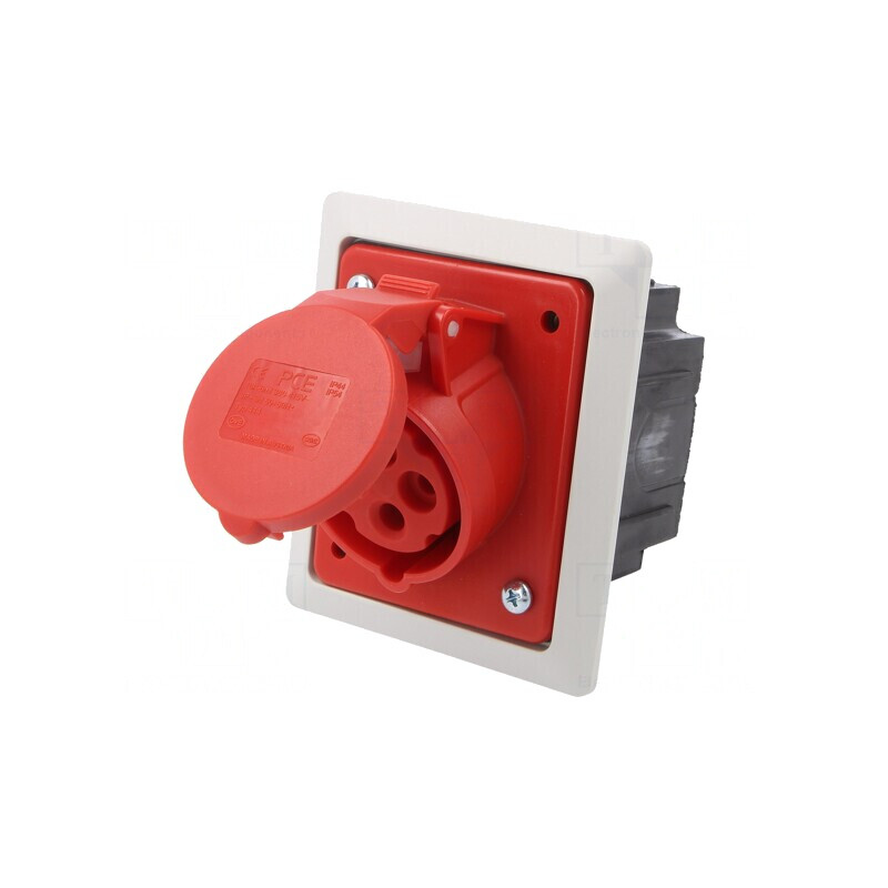 Conector Alimentare AC Trifazat Soclu Mamă 16A 400V IP44 | Electronic-mag.ro | Componente Electronice