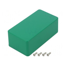 Carcasă Universală Aluminiu Verde 60x112x42mm | Electronic-mag.ro | Componente Electronice