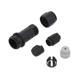 Conector circular mufă tată 3 pini fără contacte pe cablu | Electronic-mag.ro | Componente Electronice