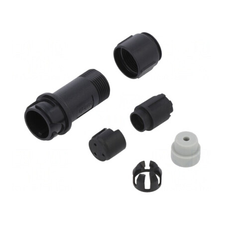 Conector circular mufă tată 3 pini fără contacte pe cablu | Electronic-mag.ro | Componente Electronice