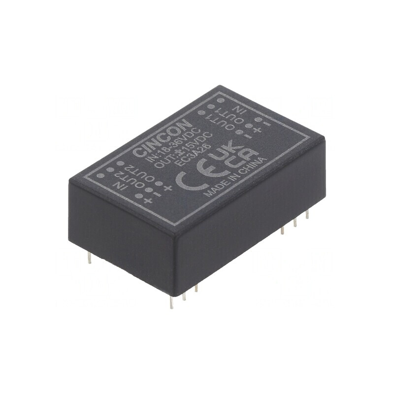 Convertor DC/DC 3W 18-36V la 15V/-15V THT EC3A26 | Electronic-mag.ro | Componente Electronice