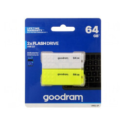 Memorie USB 2.0 64GB Albă/Galbenă | Electronic-mag.ro | Componente Electronice