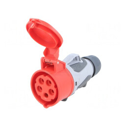 Conector Alimentare AC Trifazat 16A 400V IP44 Soclu Mamă | Electronic-mag.ro | Componente Electronice