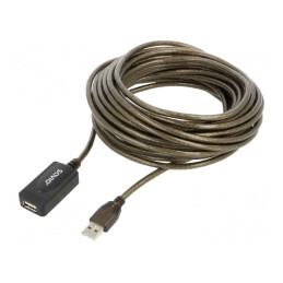 Cablu USB 2.0 A-A 10m Negru | Electronic-mag.ro | Componente Electronice