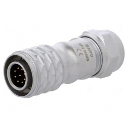 Mufă SF12 tată 9 pini IP67 3A 125V pentru cablu 5-8mm | Electronic-mag.ro | Componente Electronice