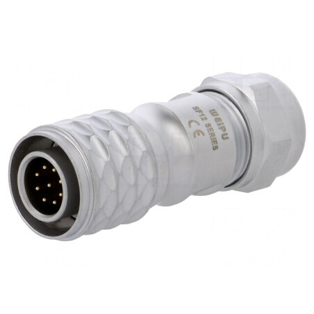 Mufă SF12 tată 9 pini IP67 3A 125V pentru cablu 5-8mm | Electronic-mag.ro | Componente Electronice