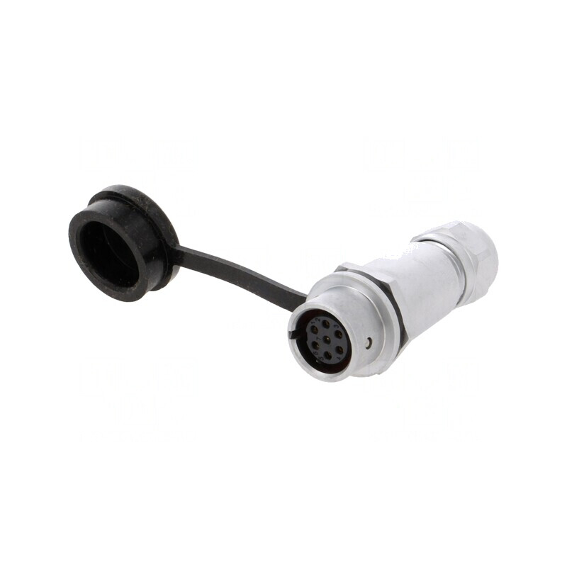 Mufă SF12 mamă 7 pini IP67 5A pentru cablu | Electronic-mag.ro | Componente Electronice