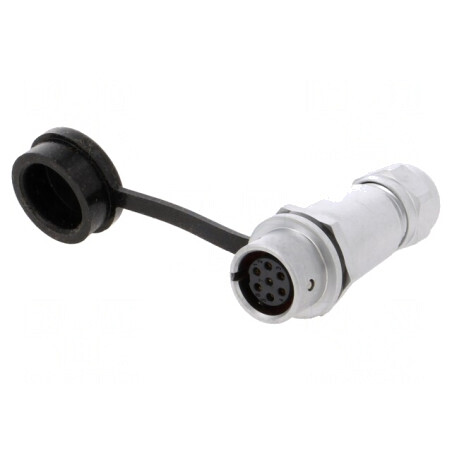 Mufă SF12 mamă 7 pini IP67 5A pentru cablu | Electronic-mag.ro | Componente Electronice