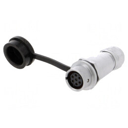 Mufă SF12 mamă 7 pini IP67 5A pentru cablu | Electronic-mag.ro | Componente Electronice