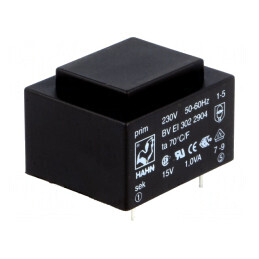 Transformator Încapsulat 1VA 230V 15V pentru PCB | Electronic-mag.ro | Componente Electronice