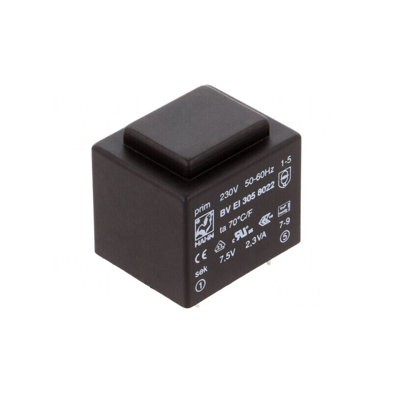 Transformator Încapsulat 2,3VA 230V 7,5V 307mA PCB | Electronic-mag.ro | Componente Electronice Transformator Încapsulat 2,3VA 230V 7,5V 307mA PCB | Electronic-mag.ro | Componente Electronice