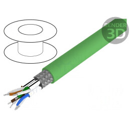 Cablu de rețea ETHERLINE® Cat.6a S/FTP FRNC 4x2x23AWG