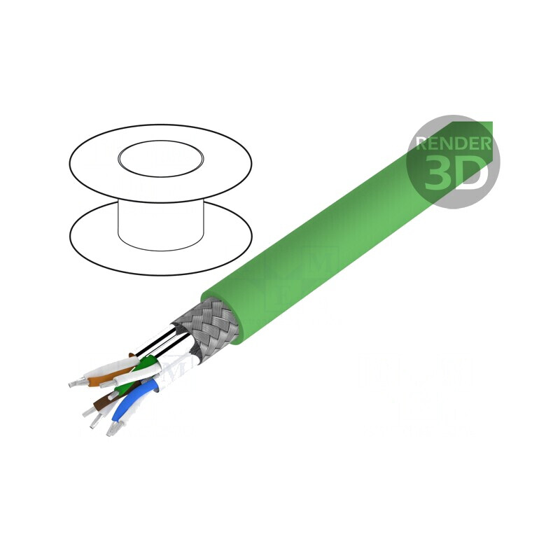Cablu de rețea ETHERLINE® Cat.6a S/FTP FRNC 4x2x23AWG | Electronic-mag.ro | Componente Electronice