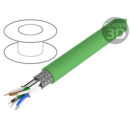Cablu de rețea ETHERLINE® Cat.6a S/FTP FRNC 4x2x23AWG | Electronic-mag.ro | Componente Electronice