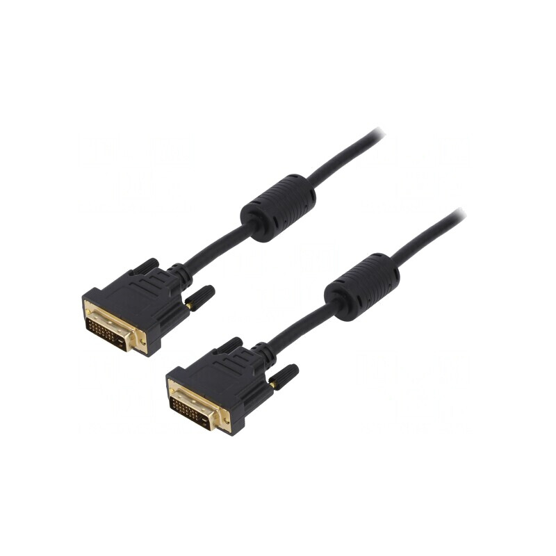 Cablu Dual Link DVI-D 24+1 PVC Negru | Electronic-mag.ro | Componente Electronice