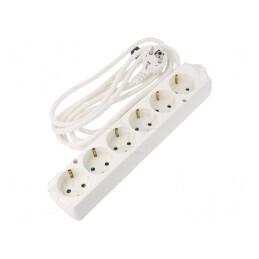 Prelungitor Schuko 6 Prize Alb 3m 16A | Electronic-mag.ro | Componente Electronice