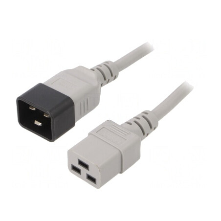 Cablu de alimentare IEC C19-C20 5m Gri 16A 250V | Electronic-mag.ro | Componente Electronice