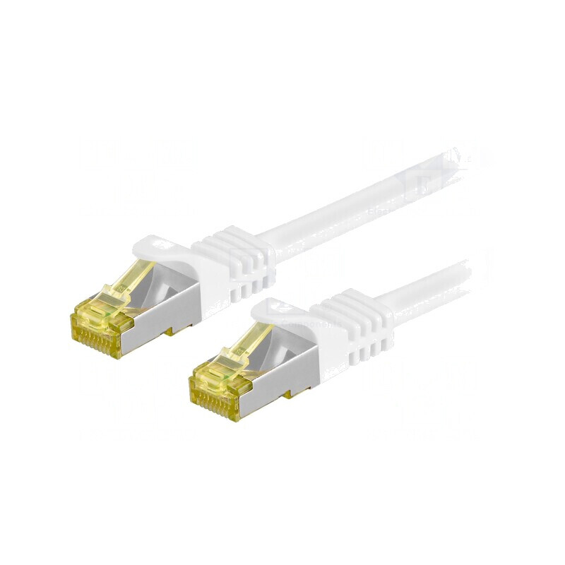 Patch Cord S/FTP Cat6a Alb 10m LSZH