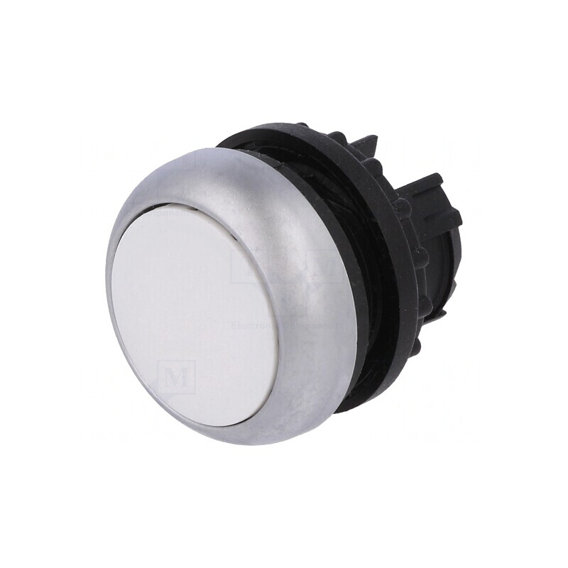 Comutator apăsare 22mm alb 2 poziții | Electronic-mag.ro | Componente Electronice