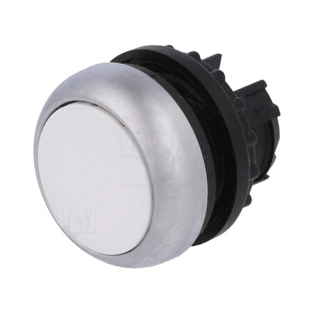 Comutator apăsare 22mm alb 2 poziții | Electronic-mag.ro | Componente Electronice