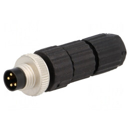 Conector M8 4 pini drept cu cablu și mufă E 4A | Electronic-mag.ro | Componente Electronice
